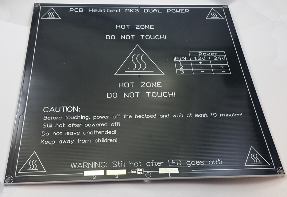 Vyhřívaná podložka Heated bed pro 3D tiskárnu , 12V hliník s kabelem