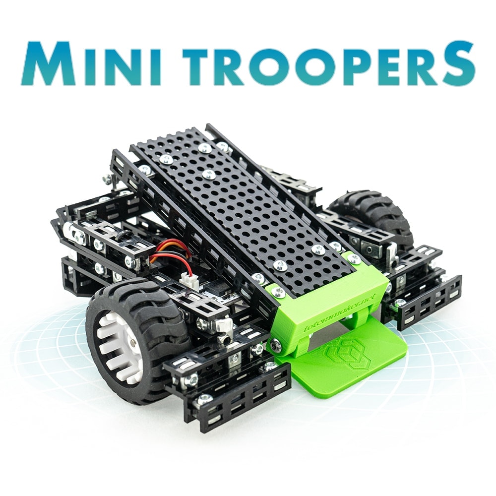 2x totem MINI TROOPER stavebnice robota s radlici
