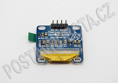 OLED displej IIC bílý grafický 128x64 1.3"