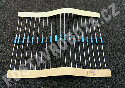 Sada rezistorů 400ks 20 hodnot 1/4W 1%