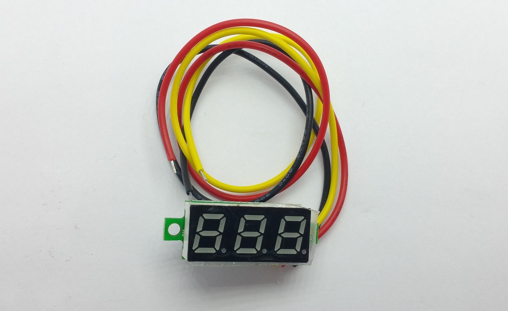 Mini digitální voltmetr 0-100V zelený