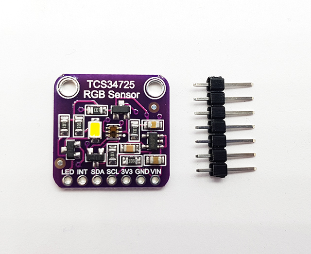 IIC Senzor barvy TCS34725  modul s LED
