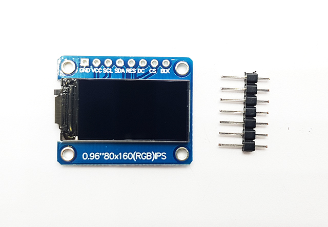 IPS LCD displej barevný SPI  160x80 0.96"