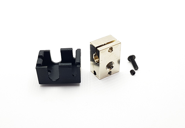 Měděný heatblock V6 +  silikonový izolační kryt