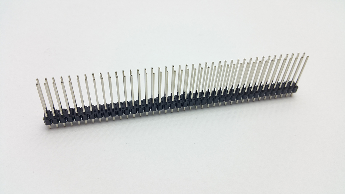 Kolíková lišta 40x2 2.54mm  dlouhá dvouřadá