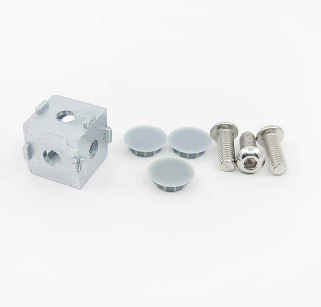 Rohová spojka pro 3 profily 20mm kostka