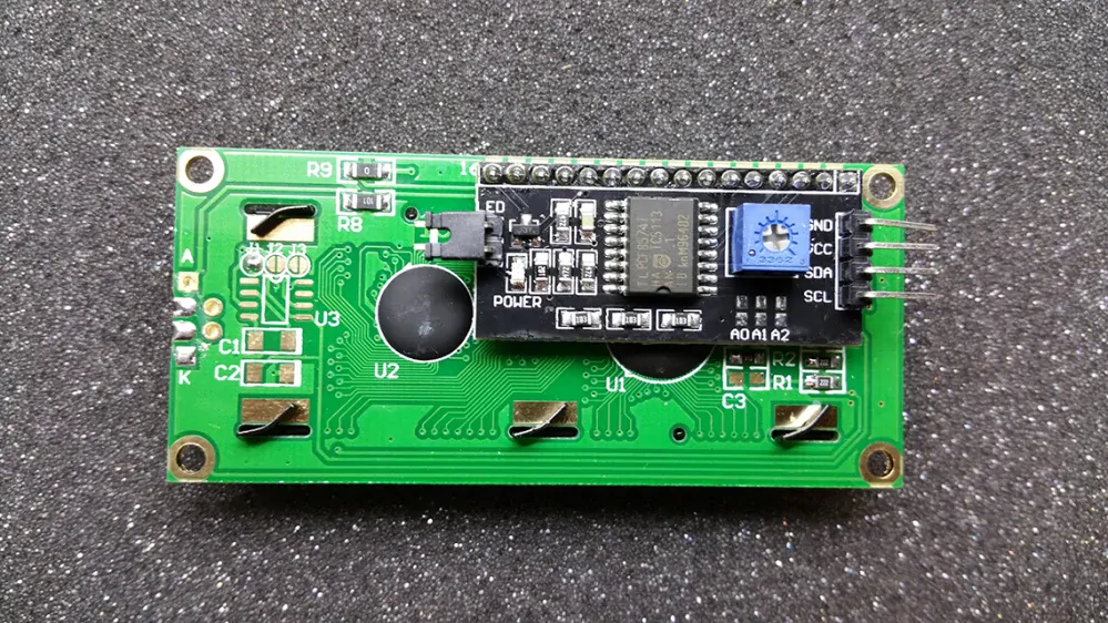 I2C LCD IIC displej znakový 16x2 modrý
