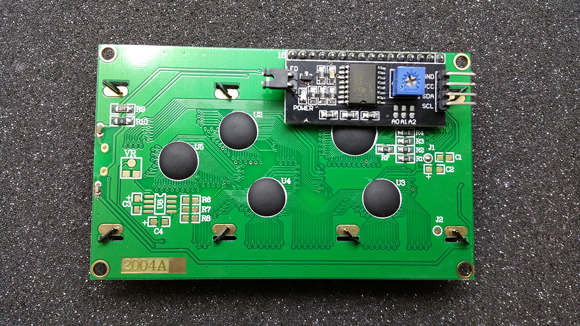 I2C LCD IIC displej znakový 20x4 modrý