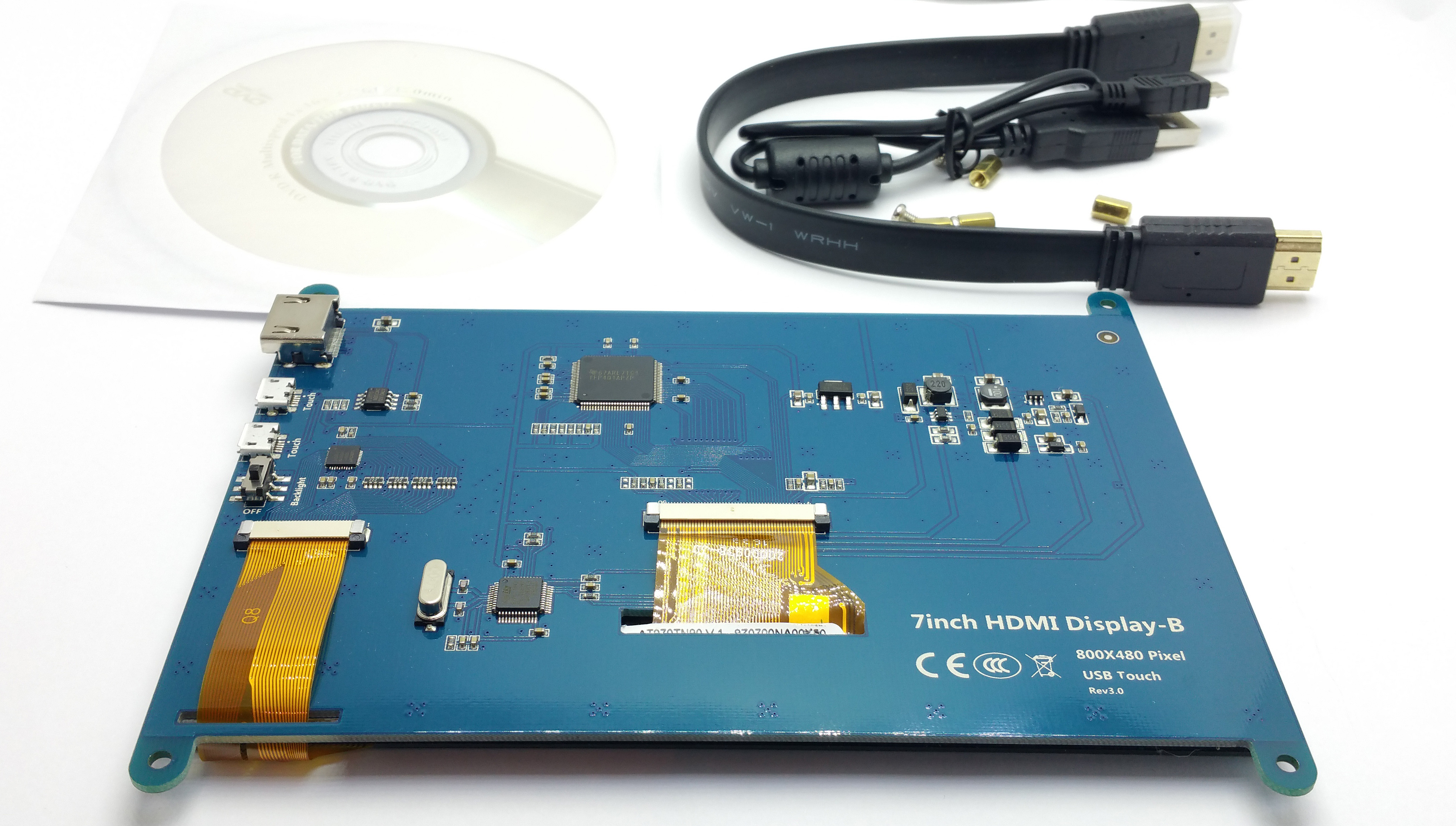 7" LCD HDMI dotykový kapacitní displej i pro raspberry pi 800x480