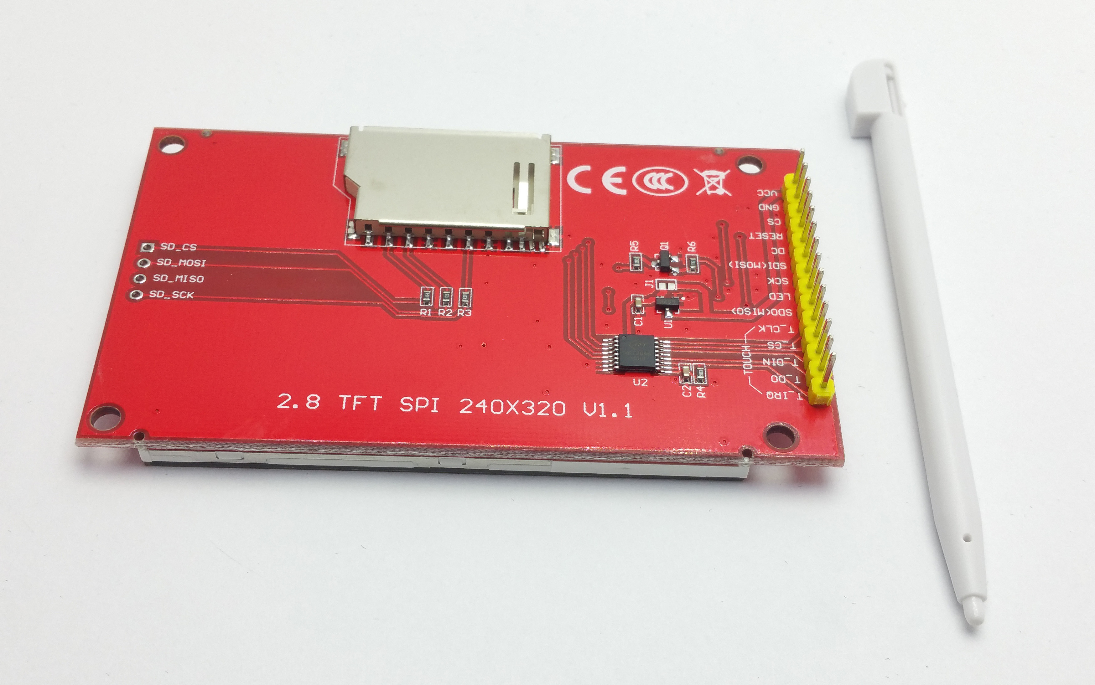 LCD displej SPI barevný grafický 320*240 2,8" dotykový