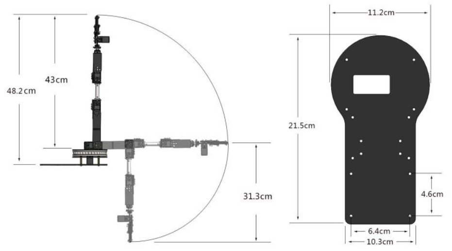 Stavebnice robotického ramena 6 os