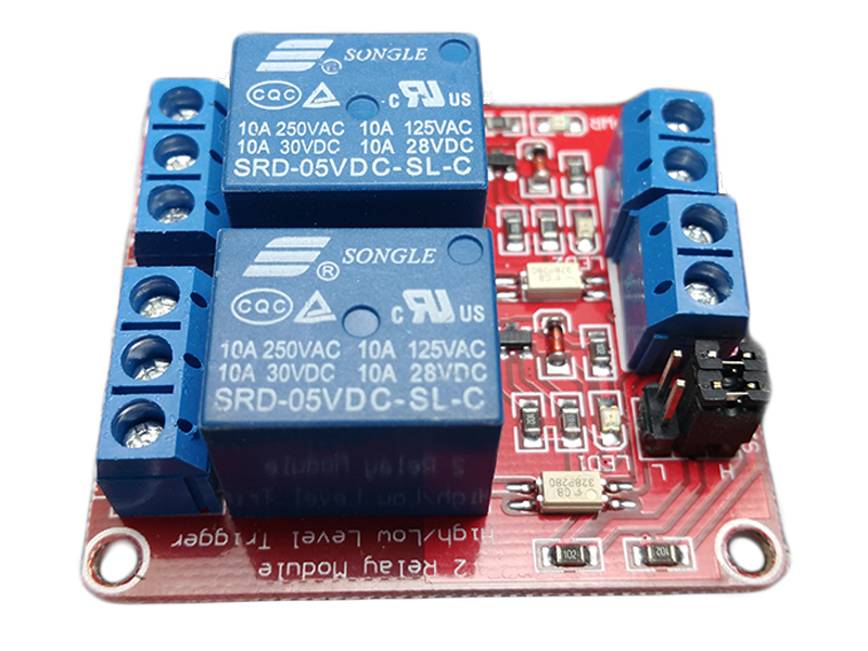 2-kanálový relé modul 5V s LED signalizací