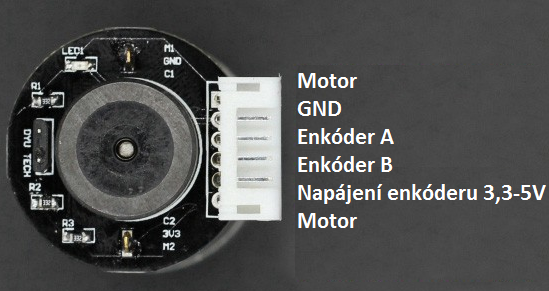 Motor s převodovkou a enkóderem 12V